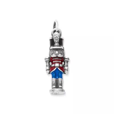 Enamel Toy Soldier Charm in Sterling Silver