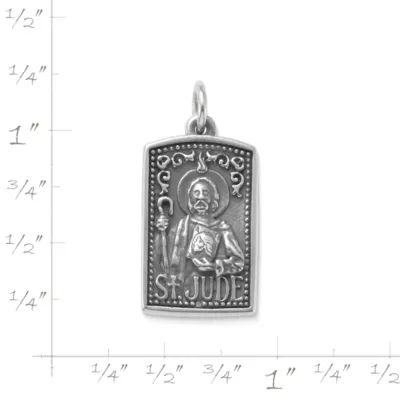 St. Jude of Galilee Charm in Sterling Silver - Image 4