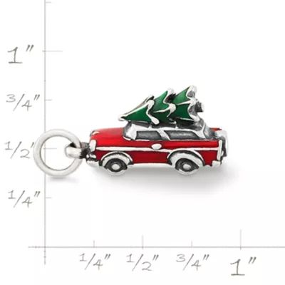 Enamel Family Christmas Tree Charm in Sterling Silver - Image 4