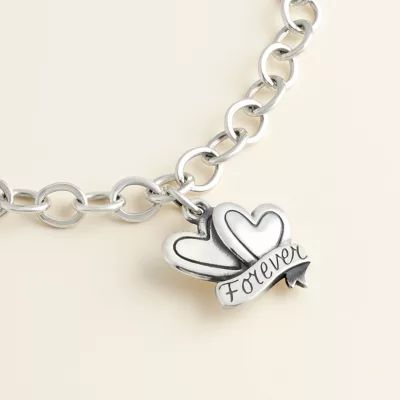 "Forever" Love Charm in Sterling Silver - Image 2