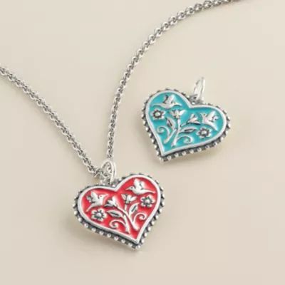Enamel Hearts in Bloom Charm in Sterling Silver - Image 3