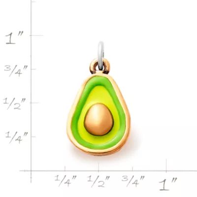 Enamel Avocado Charm in Sterling Silver and Bronze - Image 5