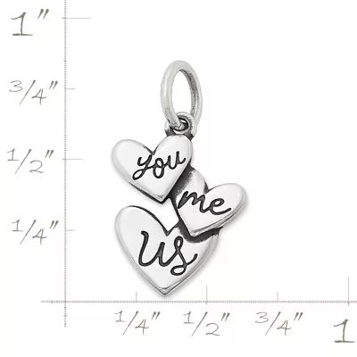 "You Me Us" Charm in Sterling Silver or 14K Yellow Gold - Image 4
