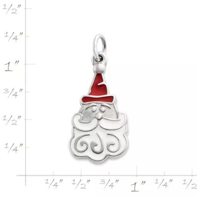 Enamel Sweet Santa Charm in Sterling Silver - Image 3