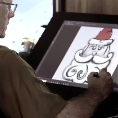 Enamel Sweet Santa Charm in Sterling Silver - Image 4