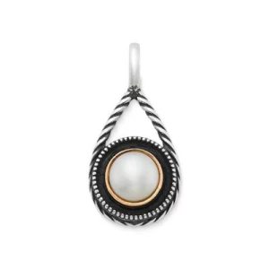 Marjan Gemstone Pendant in Sterling Silver and Bronze