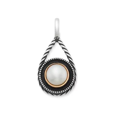 Marjan Gemstone Pendant in Sterling Silver and Bronze