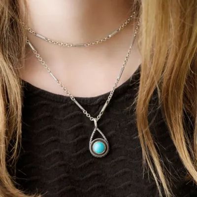 Marjan Gemstone Pendant in Sterling Silver and Bronze - Image 4