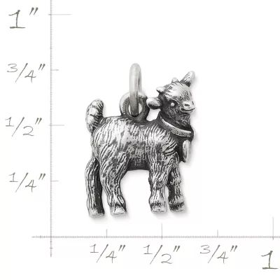 Sweet Baby Goat Charm in Sterling Silver - Image 4