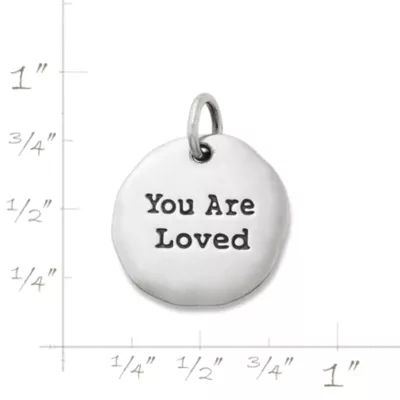You Are Loved Charm in Sterling Silver or 14K Yellow Gold - Image 5