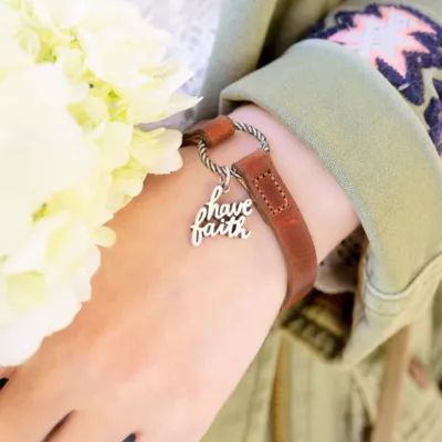 "Have Faith" Charm in Sterling Silver - Image 3