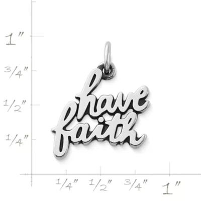 "Have Faith" Charm in Sterling Silver - Image 4