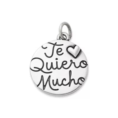 "Te Quiero Mucho" Charm in Sterling Silver or 14K Yellow Gold