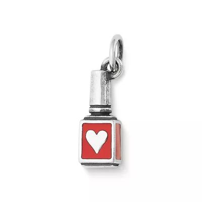 Enamel Red Nail Polish Charm in Sterling Silver