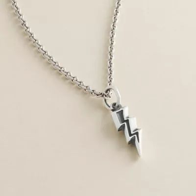 Lightning Bolt Charm in Sterling Silver or 14K Yellow Gold - Image 3