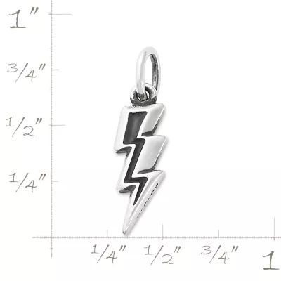 Lightning Bolt Charm in Sterling Silver or 14K Yellow Gold - Image 6
