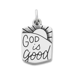 "God is Good" Charm in Sterling Silver