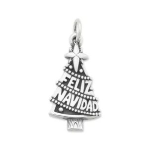 "Feliz Navidad" Charm in Sterling Silver