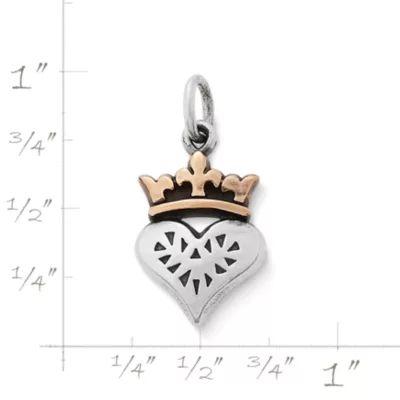 Queen of My Heart Charm in Sterling Silver and Bronze - Image 4