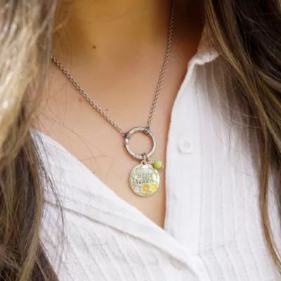 Enamel "He is Risen" Charm in Sterling Silver - Image 4