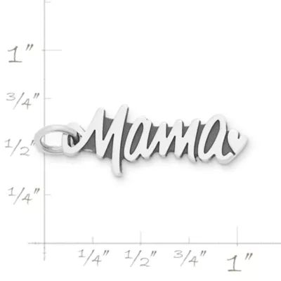 "Mama" Charm in Sterling Silver or 14K Yellow Gold - Image 4