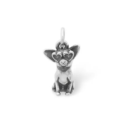 Little Chihuahua Charm in Sterling Silver
