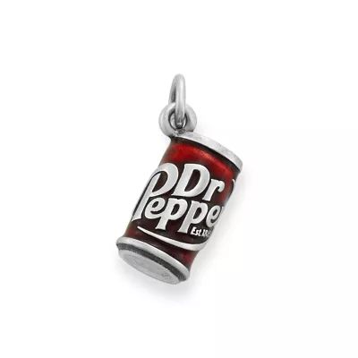 Enamel "Dr Pepper" Charm in Sterling Silver