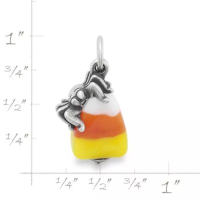 Sweet and Spooky Halloween Art Glass Charm in Sterling Silver - Image 8