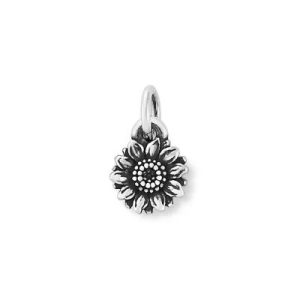 Mini Sunflower Charm in Sterling Silver or 14K Yellow Gold