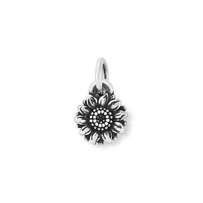 Mini Sunflower Charm in Sterling Silver or 14K Yellow Gold
