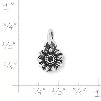 Mini Sunflower Charm in Sterling Silver or 14K Yellow Gold - Image 7