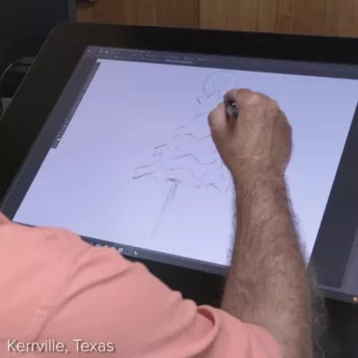 Enamel Glitter Christmas Tree Art Glass Charm in Sterling Silver - Image 4