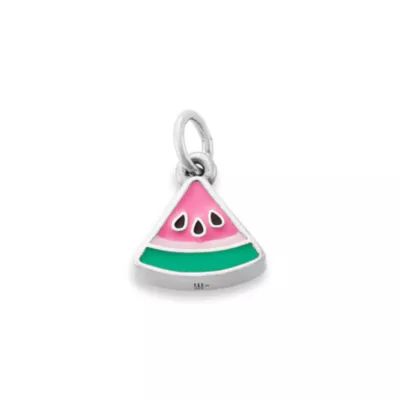 Enamel Watermelon Charm in Sterling Silver