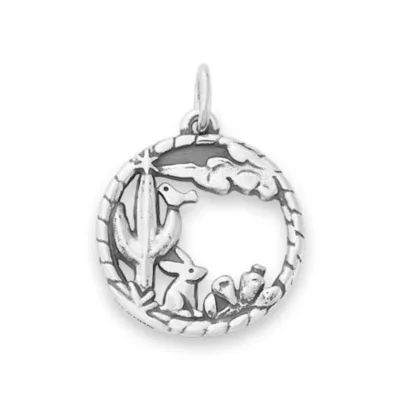 Desert Landscape Charm in Sterling Silver - Image 2