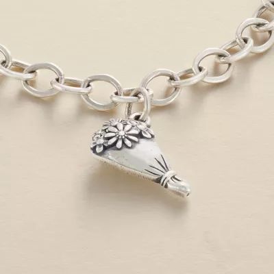 Floral Bouquet Charm in Sterling Silver - Image 2