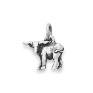 Mini Longhorn Charm in Sterling Silver
