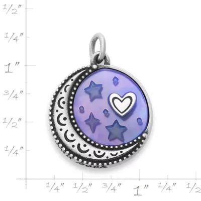 To the Moon and Back Sculpted Layered Gemstone Pendant in Sterling Silver - Image 6