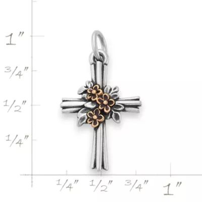 Growing in Faith Sterling Silver Cross Charm - Image 7