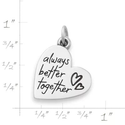 Always Better Together Heart Charm in Sterling Silver - Image 4