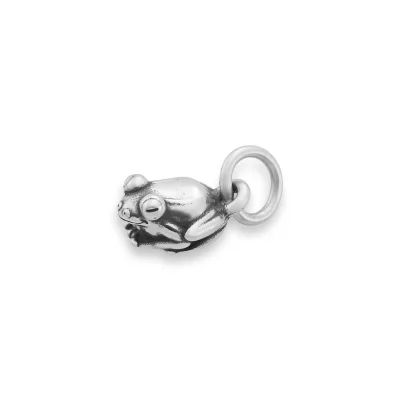 Tiny Frog Charm in Sterling Silver - Image 2