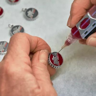 Enamel Dr Pepper Bottle Cap Charm in Sterling Silver - Image 5