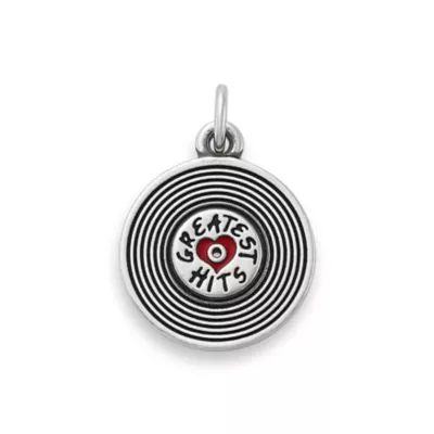 Greatest Hits Album Enamel Charm in Sterling Silver