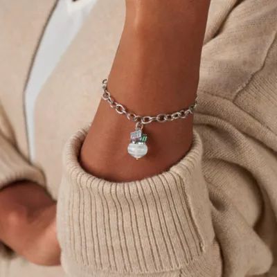 Enamel North Pole Art Glass Charm in Sterling Silver - Image 4