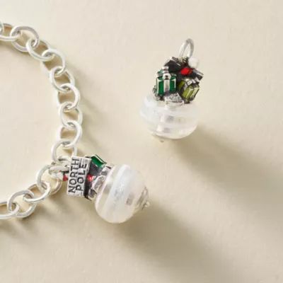 Enamel North Pole Art Glass Charm in Sterling Silver - Image 3