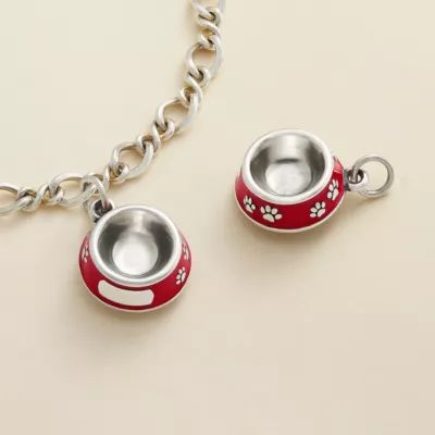 Enamel Pet Bowl Charm in Sterling Silver - Image 4