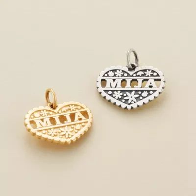 Mija Heart Charm in Sterling Silver - Image 3