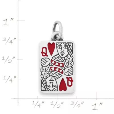 Enamel Queen of Hearts Charm in Sterling Silver - Image 5