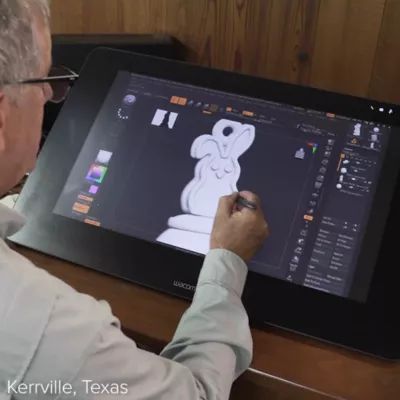 Enamel Sweet Bunny Art Glass Charm in Sterling Silver - Image 5