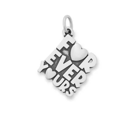 For "Ever" Yours Charm in Sterling Silver