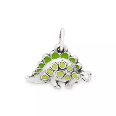 Enamel Dinosaur Charm in Sterling Silver